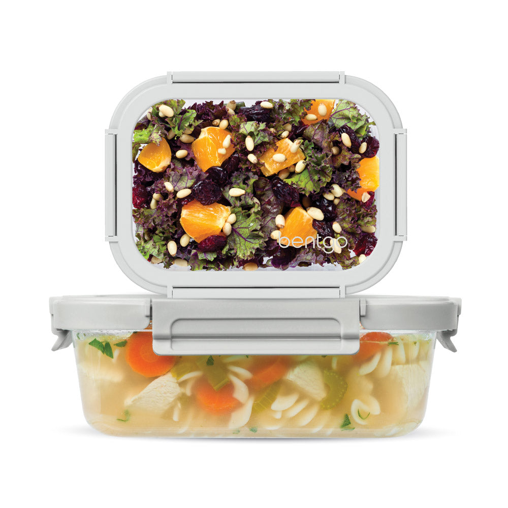 Bentgo Glass Snack Gray – 2 Compartment