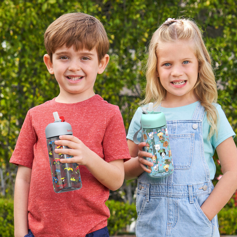 Bentgo Kids Prints Lunch Box & Water Bottle Dinosaur in Rust