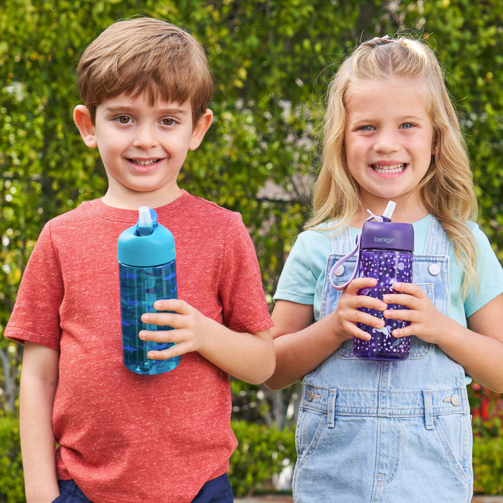 Contigo Kid's 14 oz. Water Bottle 2-Pack - Dinos/Sharks