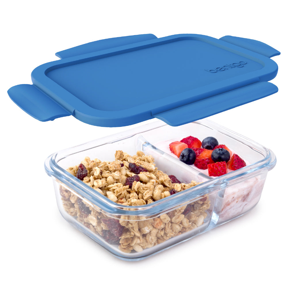 AILTEC [3-Pack,36 OZ]Large Glass Food Storage Containers with Locking Lids  - Bento Box Glass Lunch Containers 