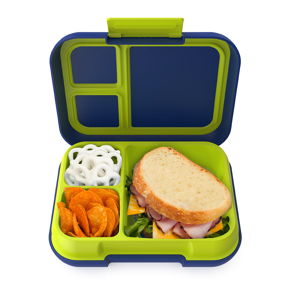  Bentgo® Classic - Adult Bento Box, All-in-One Stackable Lunch  Box Container with 3 Compartments, Plastic Utensils, and Nylon Sealing  Strap, BPA Free Food Container (Green): Home & Kitchen