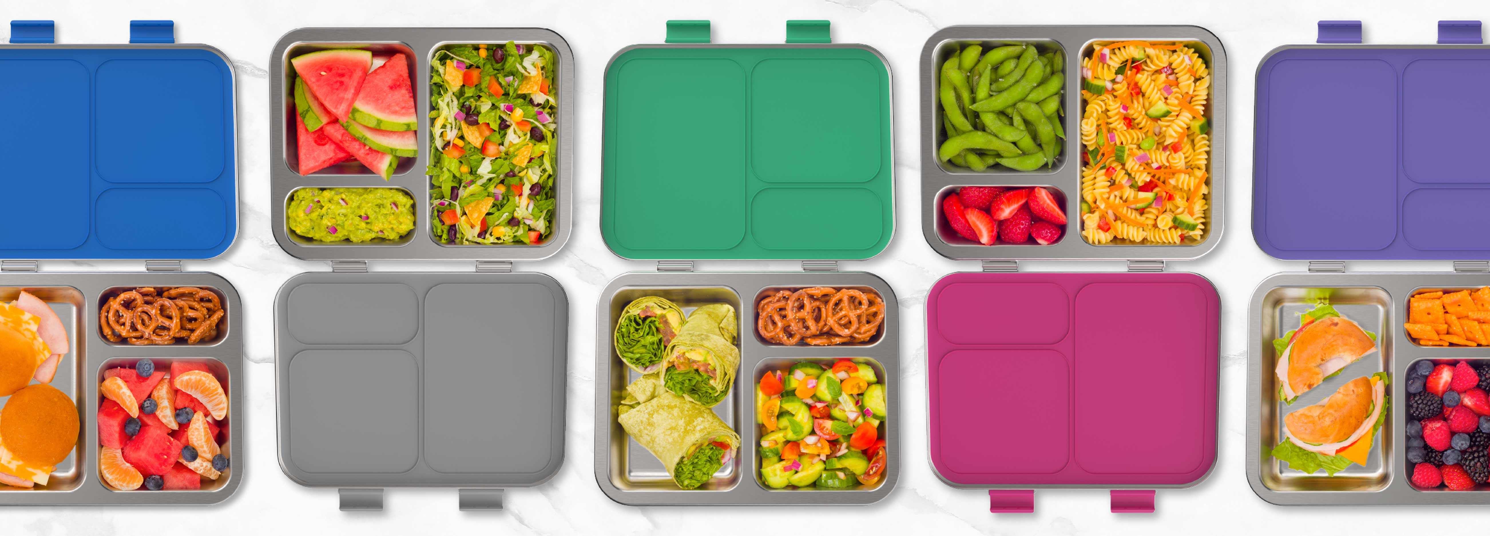 Bentgo Kids Stainless Steel Leak-Resistant Lunch Box Green