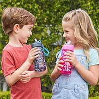 Bentgo Kids Prints Tritan Water Bottles RocketShark Pack Of 2