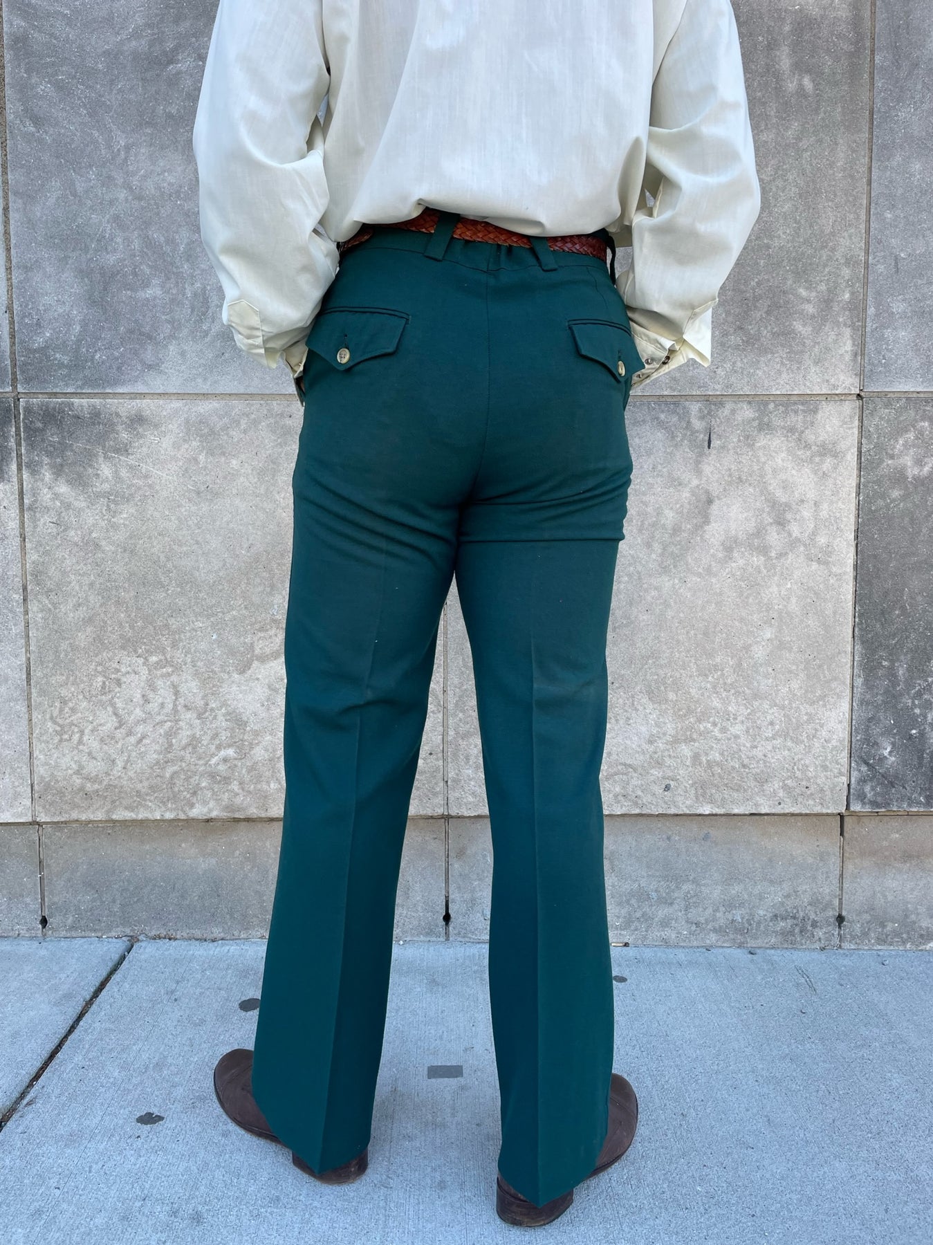 70s Green Bell Bottom Polyester Pants, Levis Panatela Signature Collec –  The Hip Zipper Nashville