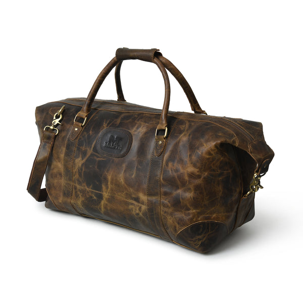 Shop best leather bags online : MaheTri Guerrero Duffel