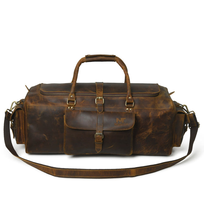 Goldman Travel Leather Duffel Bag For Men