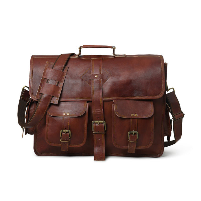 leather office briefcase for men