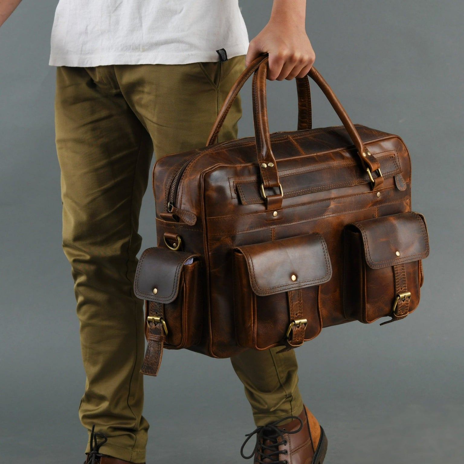 Genuine Leather Bags, Office Laptop Bag For Men Women Online in India ...