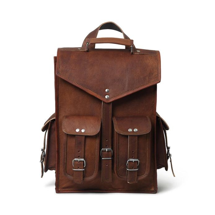 Convertible Leather Backpack For Men