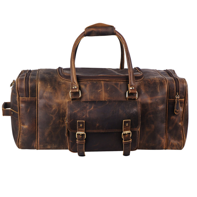 chester travel leather duffle bag for men