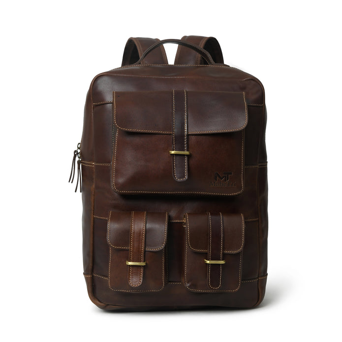 MaheTri Portland Leather Backpack For Men