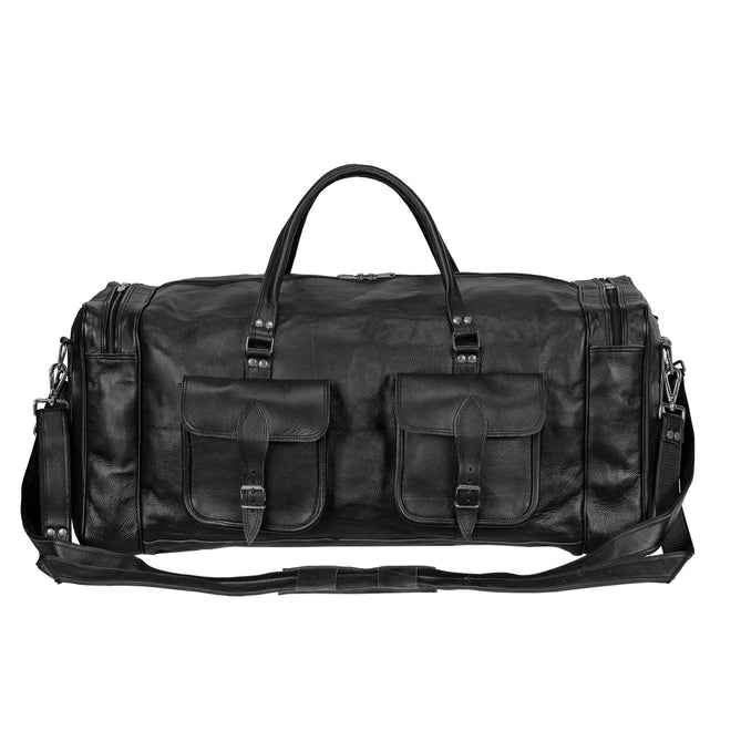 oversized leather duffle bag for men