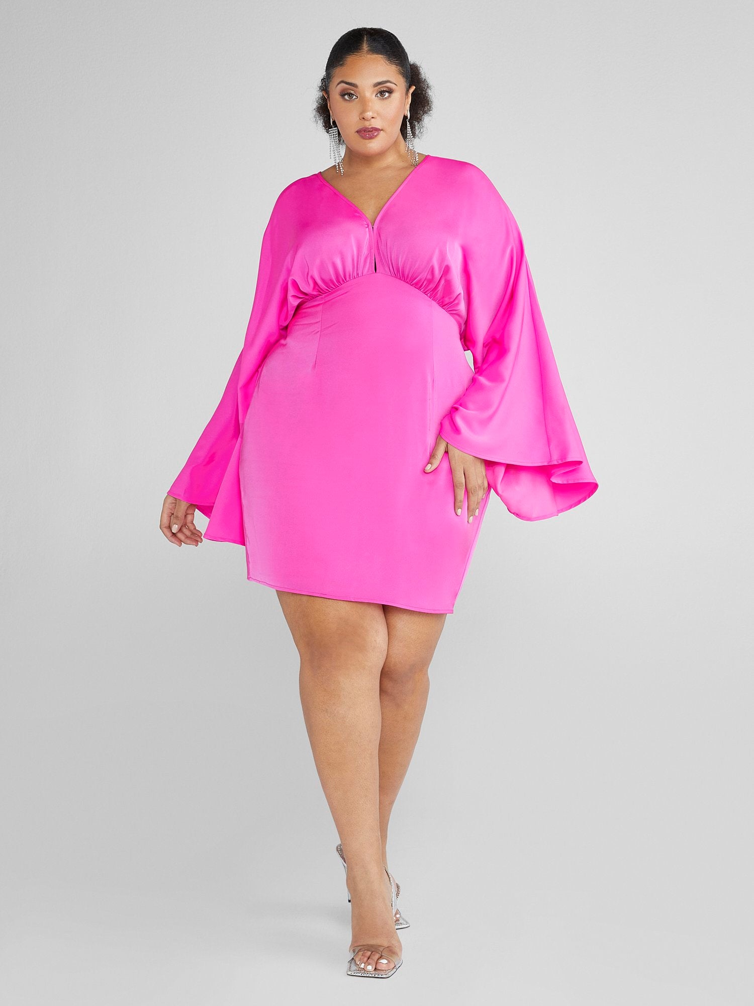 Plus Size Connie Dramatic Sleeves Party Dress