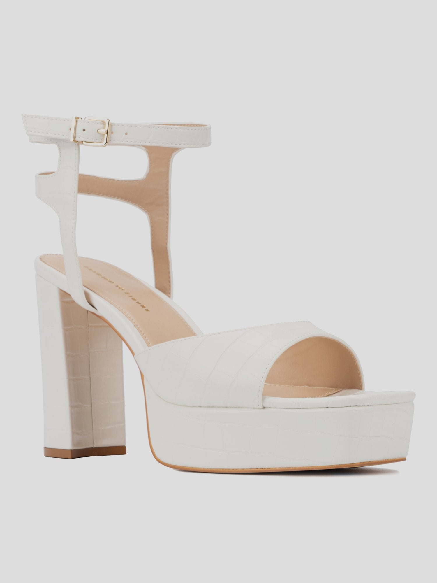 CATO Wide Width Nude Heeled Sandals | Alexandria Mall