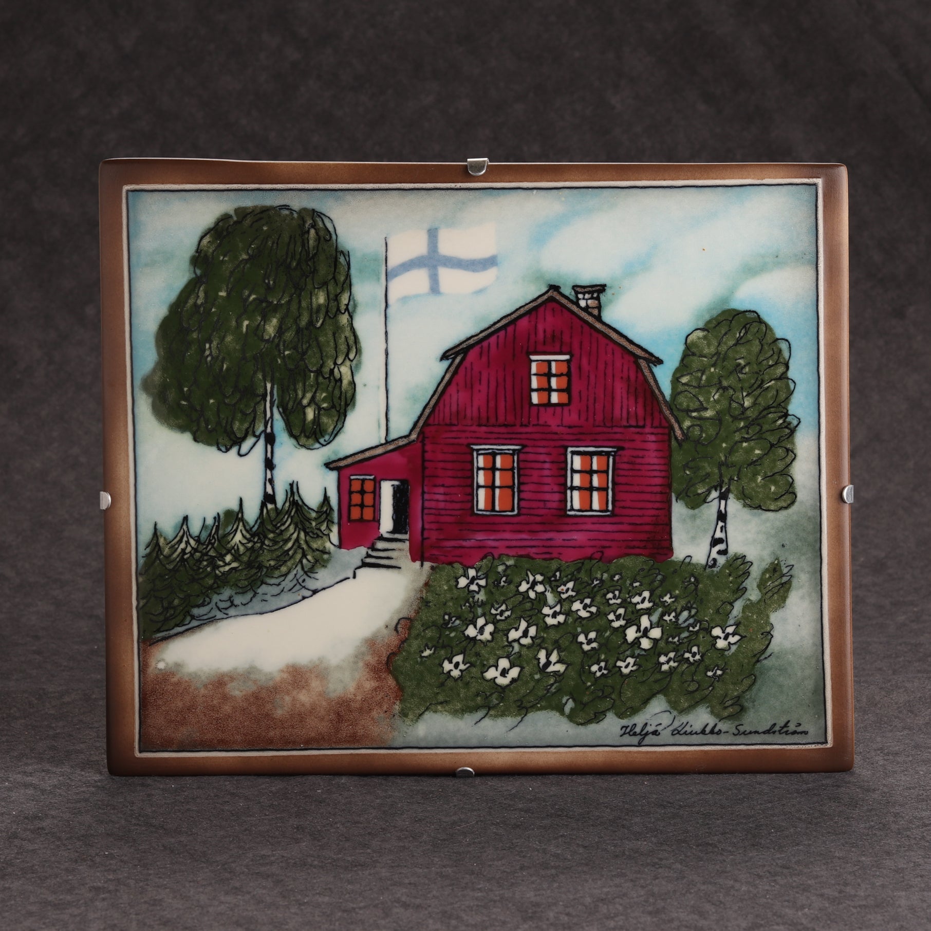 The Finnish Countryside ヘルヤ 陶板画 アラビア