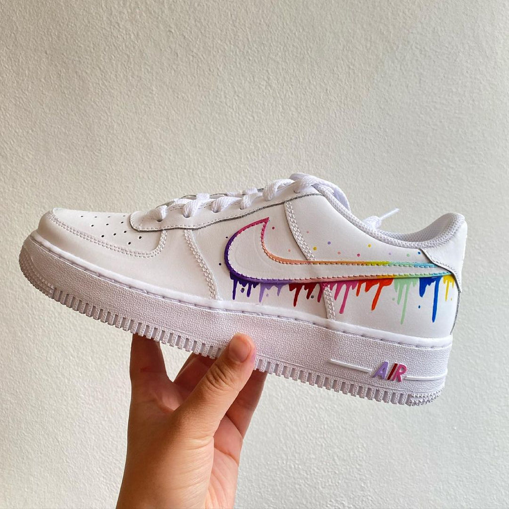 custom air force 1 rainbow drip