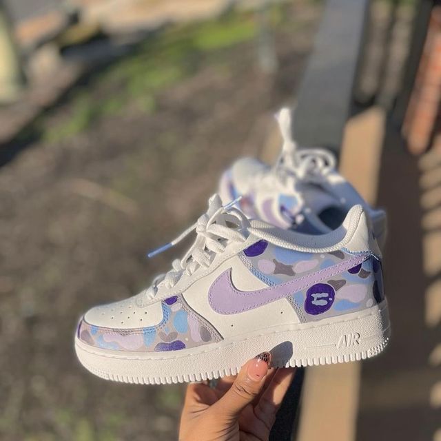 purple bape af1