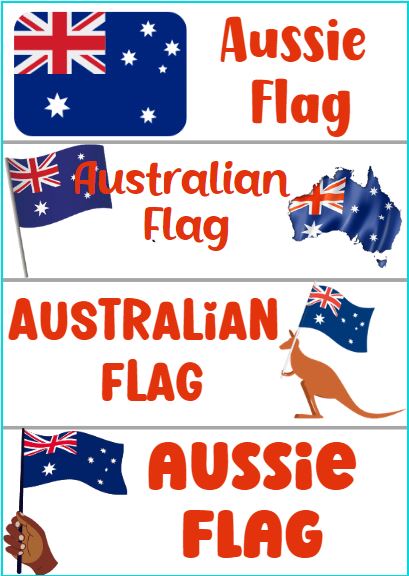 FREE Face painting wordboard from The Face Paint Shop - Aussie Flag