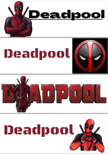 FREE Face painting wordboard from The Face Paint Shop - Deadpool