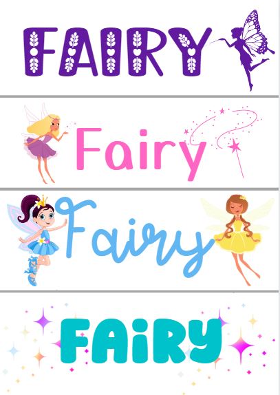 FREE Face painting wordboard from The Face Paint Shop - Fairy