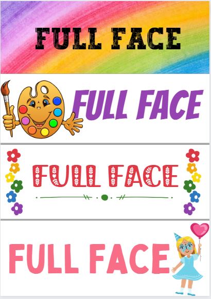 face painting signage