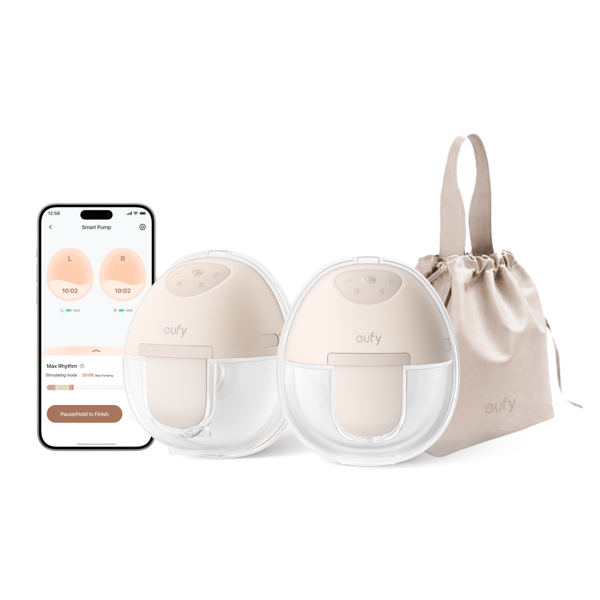 

eufy Security Electric Breast Pump, Wearable and Hands Free E10 White