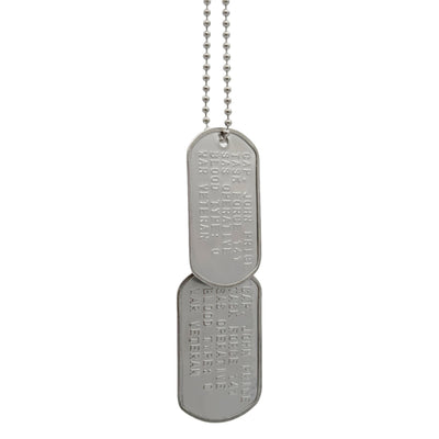 US Military Dog Tags in Stainless Steel