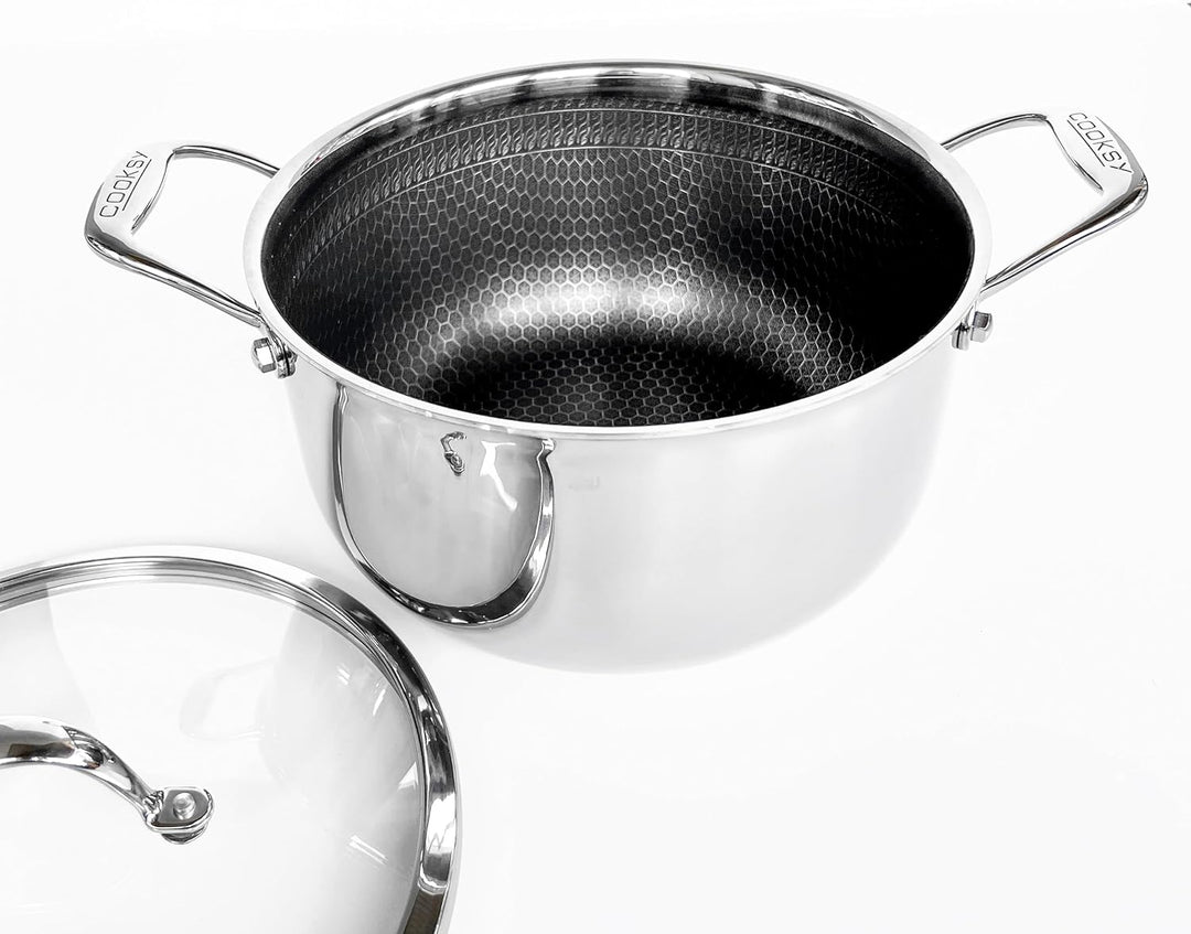 Cooksy 12 inch Stainless Hybrid Nonstick Fry Pan