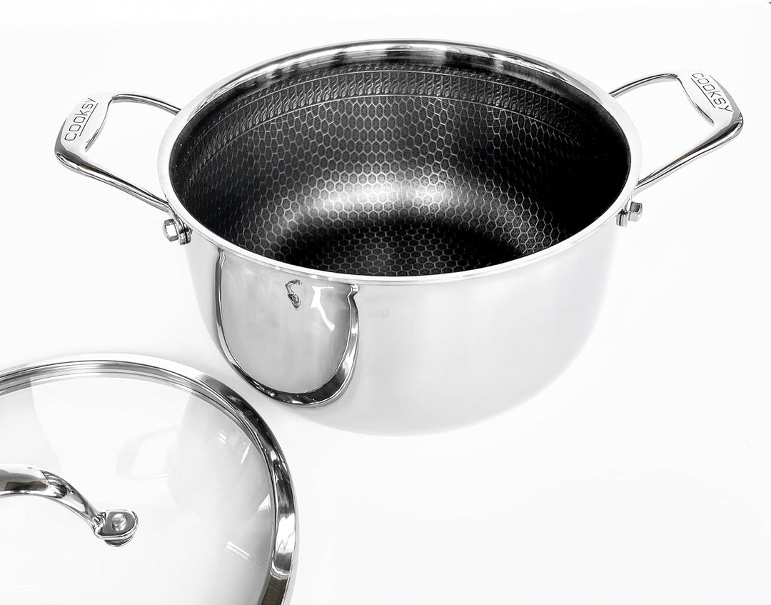 6pc HexClad Hybrid Cookware Set w/ Lids  Cookware set stainless steel, Cookware  set, Stainless steel cookware
