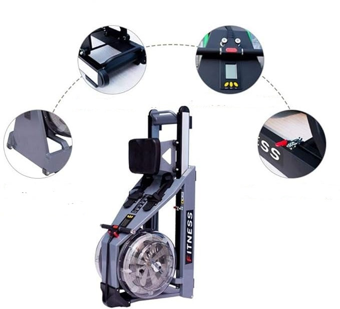 Black Tusk Foldable Water Rowing Machine diagram