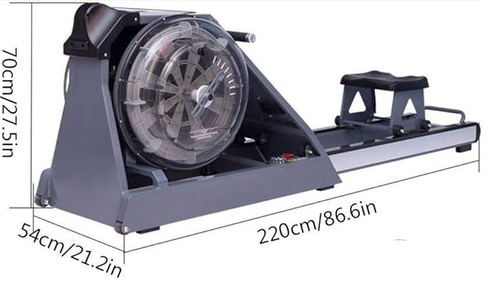 Black Tusk Foldable Water Rowing Machine dimensions