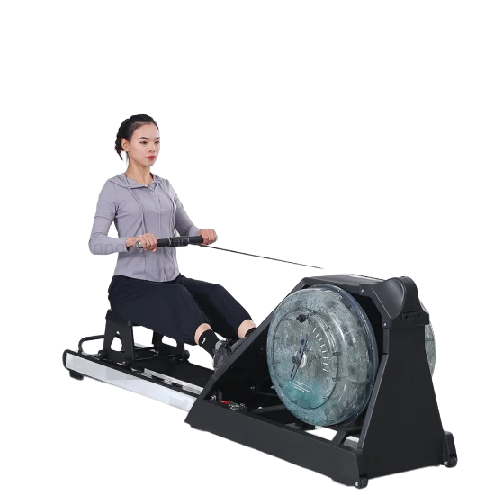 Black Tusk Foldable Water Rowing Machine in use