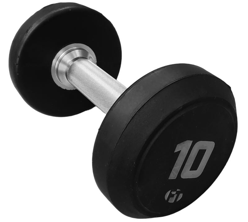 Fitness Town Deluxe Rubber Coated Round Dumbbell close up