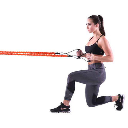 Slastix Dual Clip Resistance Band 48" in use