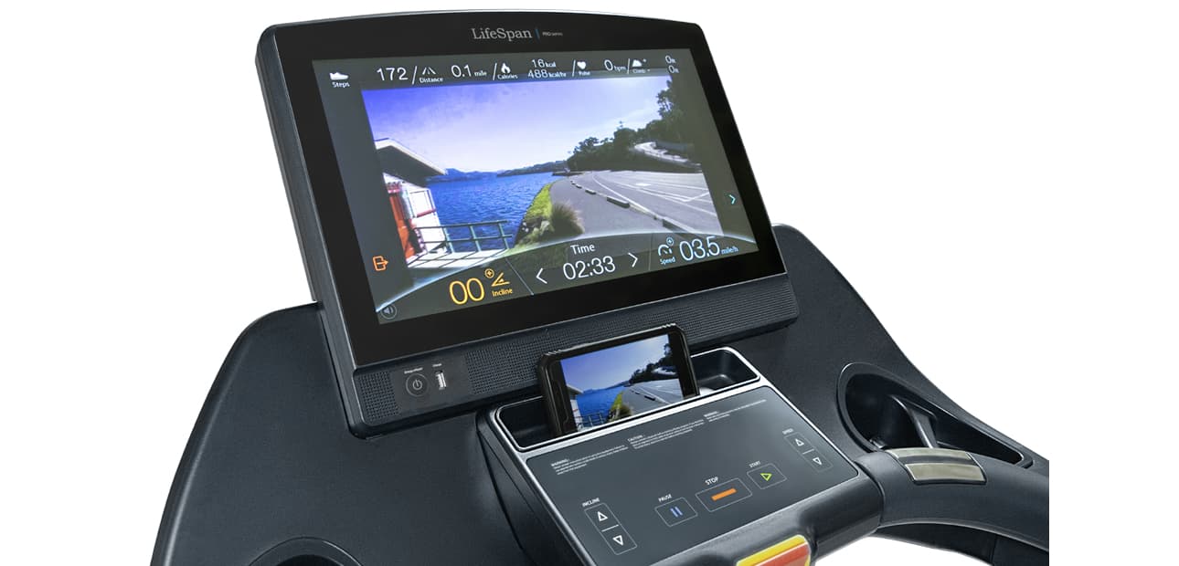 LifeSpan Fitness TR7000iM Commercial Treadmill console phone sync