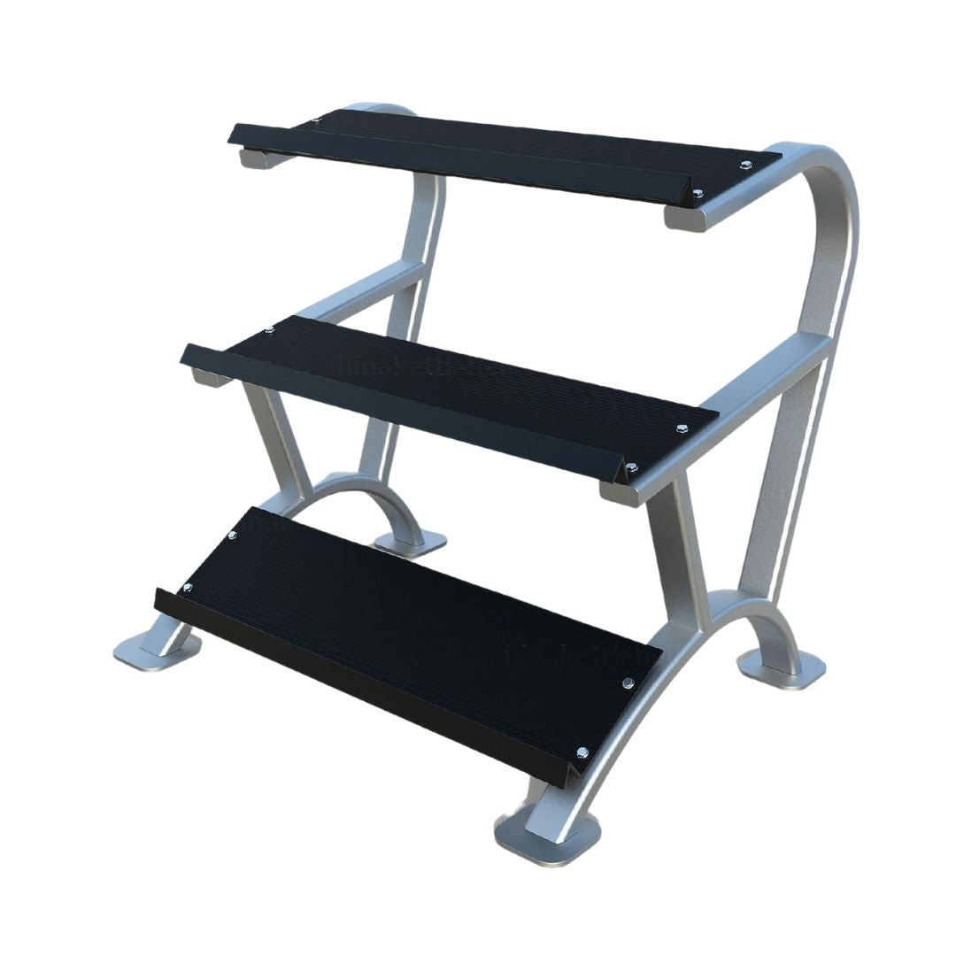 Fitness Town Hex Dumbbell Rack - 3 Tier side front