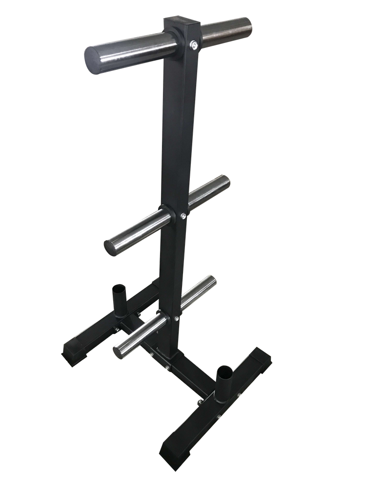 Fitness Town Bumper Plate Stand with Barbell Storage