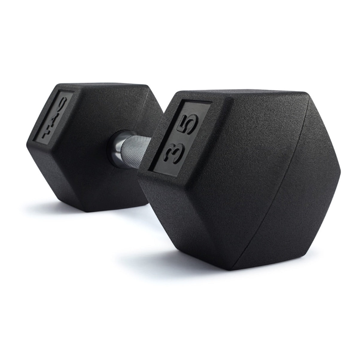 Fitness Town Virgin Rubber Hex Dumbbells close up