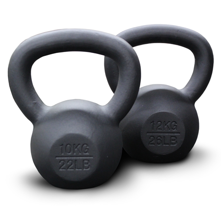 Iron Kettlebell Powder Coat Finish 22lb and 26lb