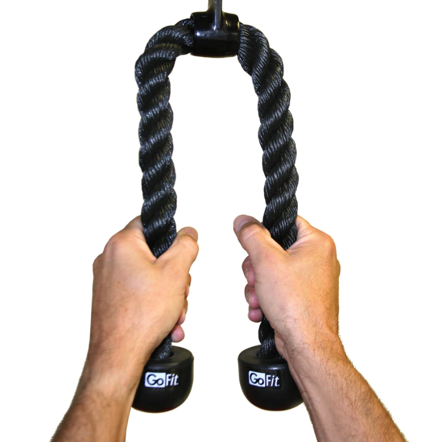 GoFit Tricep Rope in use