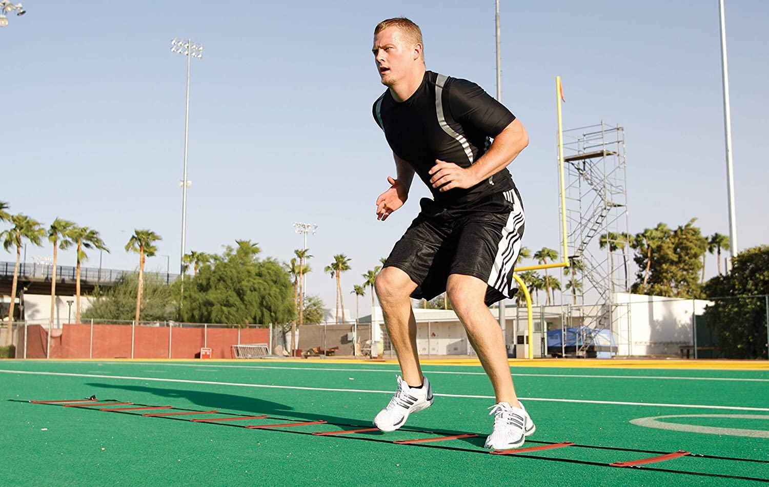 GoFit 15' Agility Ladder in use outdoor