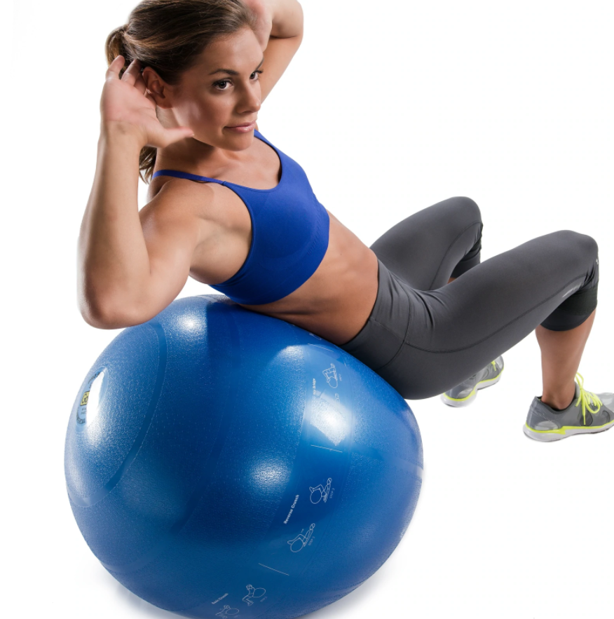 GoFit Stability Ball blue in use