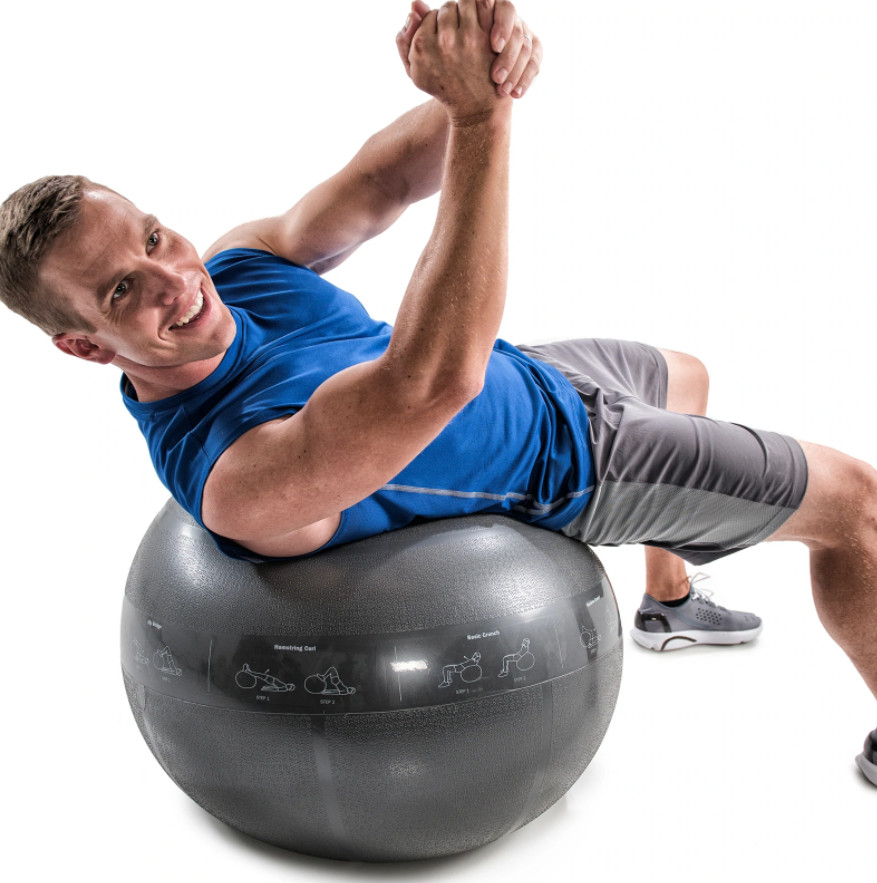 GoFit Stability Ball grey in use