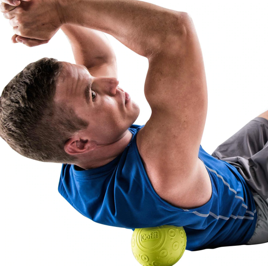 GoFit Massage Ball in use