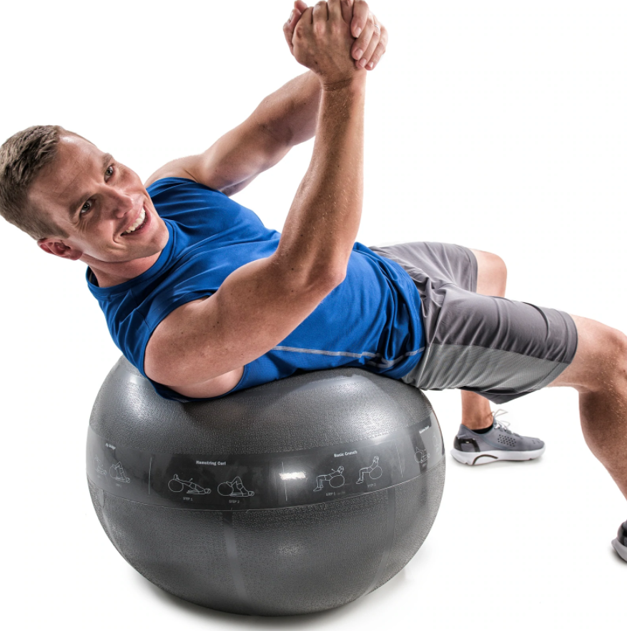 GoFit Pro Grade Stability Ball grey in use