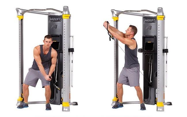 HOIST Fitness Mi6 Functional Trainer in use