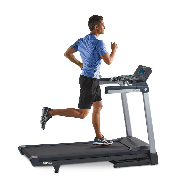 LifeSpan Fitness TR4000i Folding Treadmill running