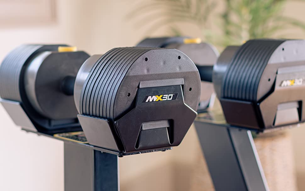 MX Select MX30-Rapid Change Dumbbell System on stand