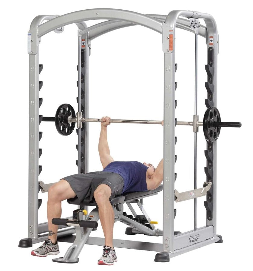 HOIST MiSmith Dual Action Smith Rack front in use press