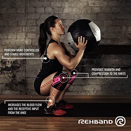 Rehband Knee Support 7mm Neoprene - Black inforgraphic